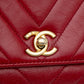 Chanel Small Lambskin Chevron Coco Top Handle Bag