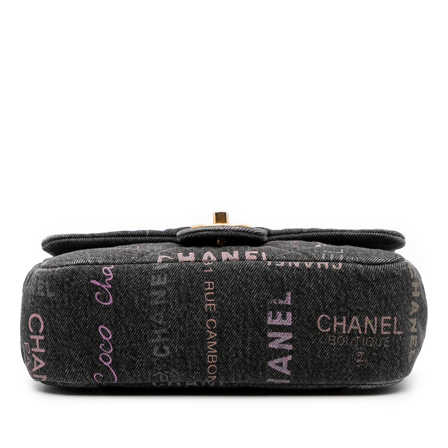 Chanel Mini Rectangular Quilted Denim Mood Flap