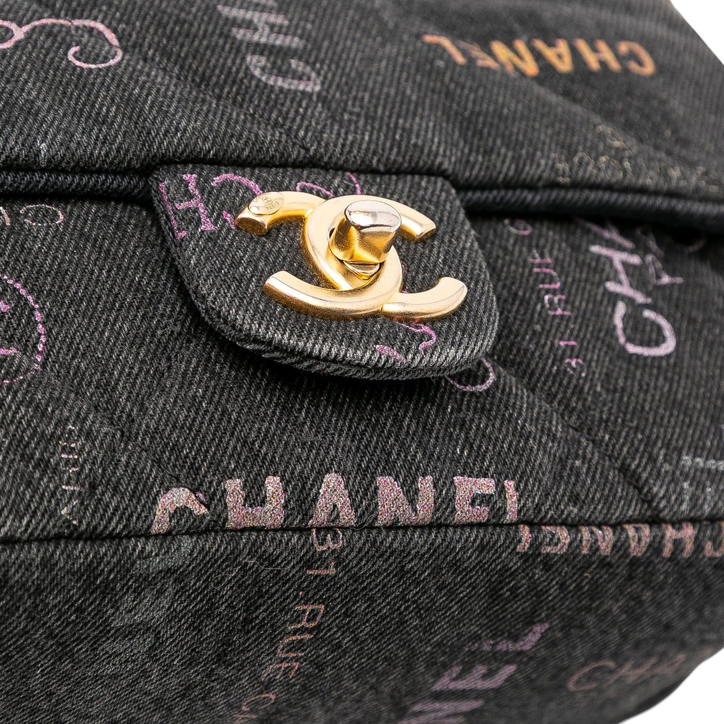 Chanel Mini Rectangular Quilted Denim Mood Flap