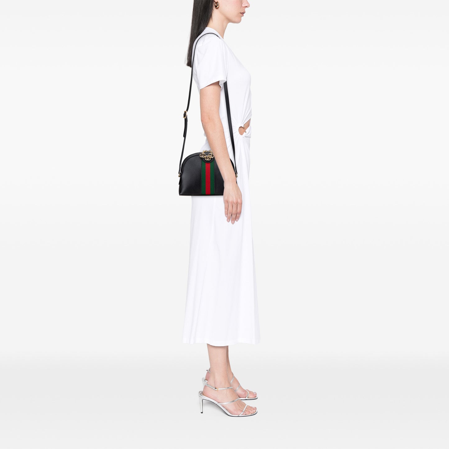 Gucci Small Calfskin Ophidia Dome Crossbody