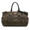 Prada Bicolor Nappa Gaufre Double Zip Satchel