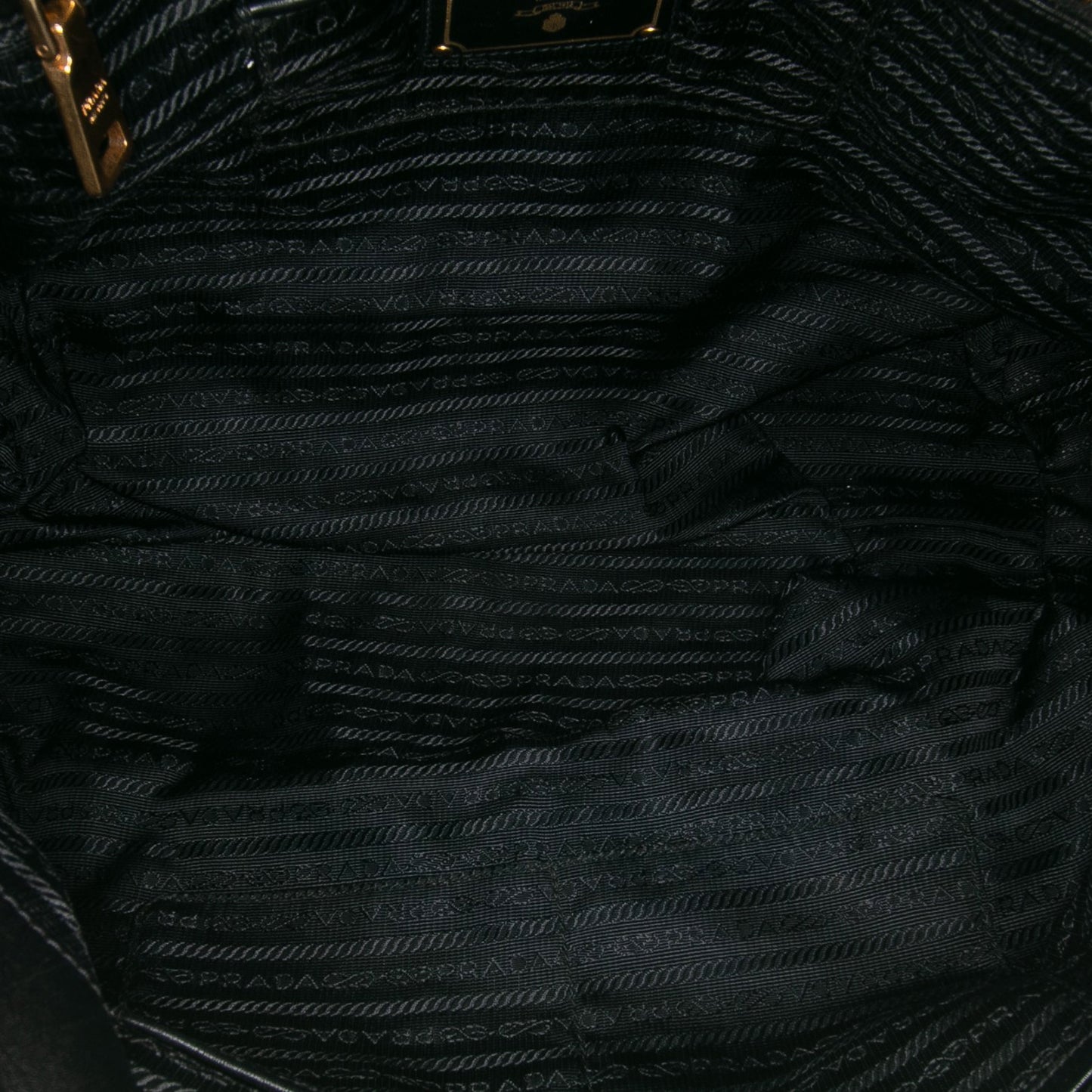 Prada Bicolor Nappa Gaufre Double Zip Satchel