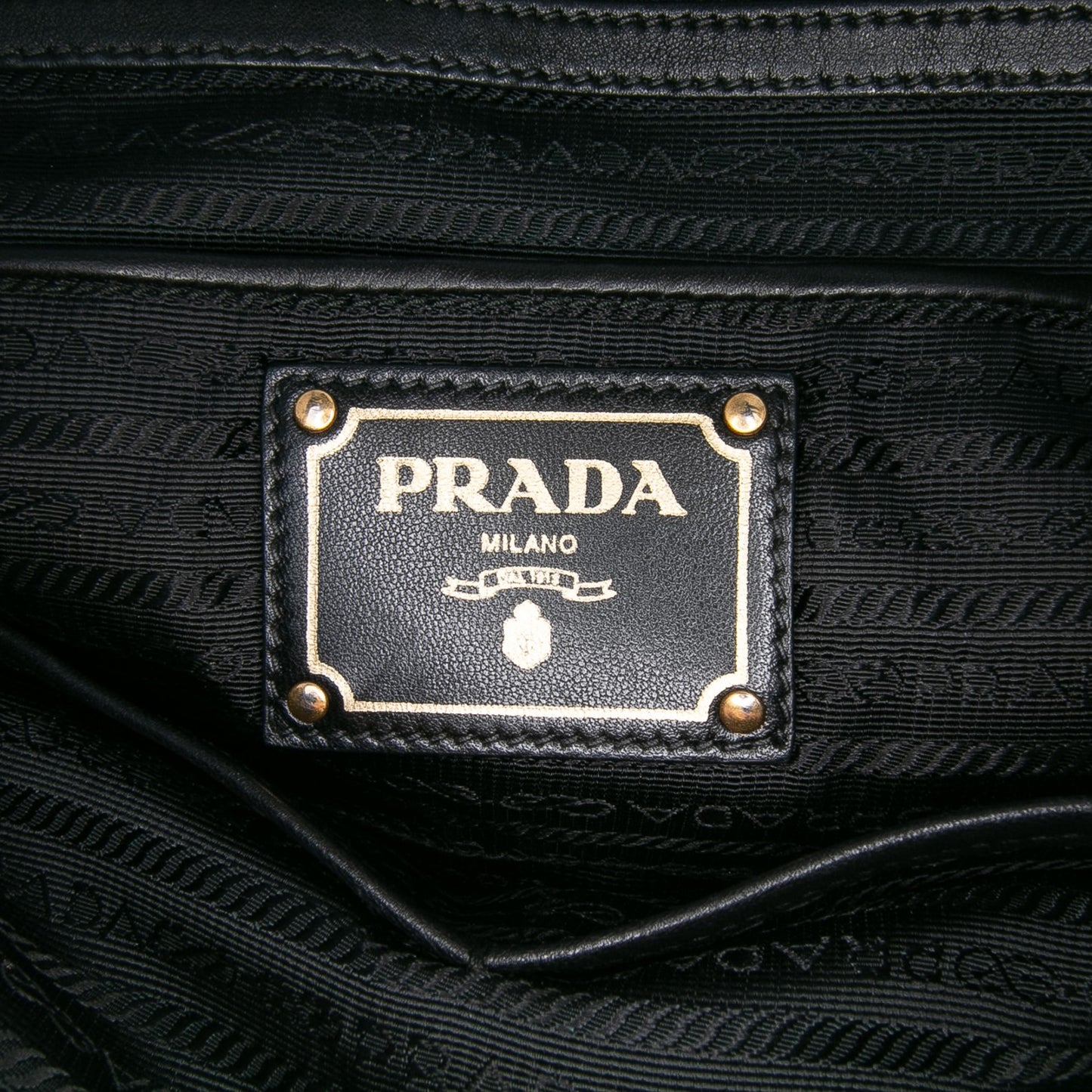 Prada Bicolor Nappa Gaufre Double Zip Satchel