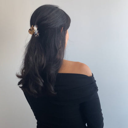 Hair clip S | Tortoise Croissant Blonde