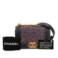 Chanel Small Quilted Denim and Tweed Boy Flap