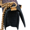 Chanel Small Quilted Denim and Tweed Boy Flap