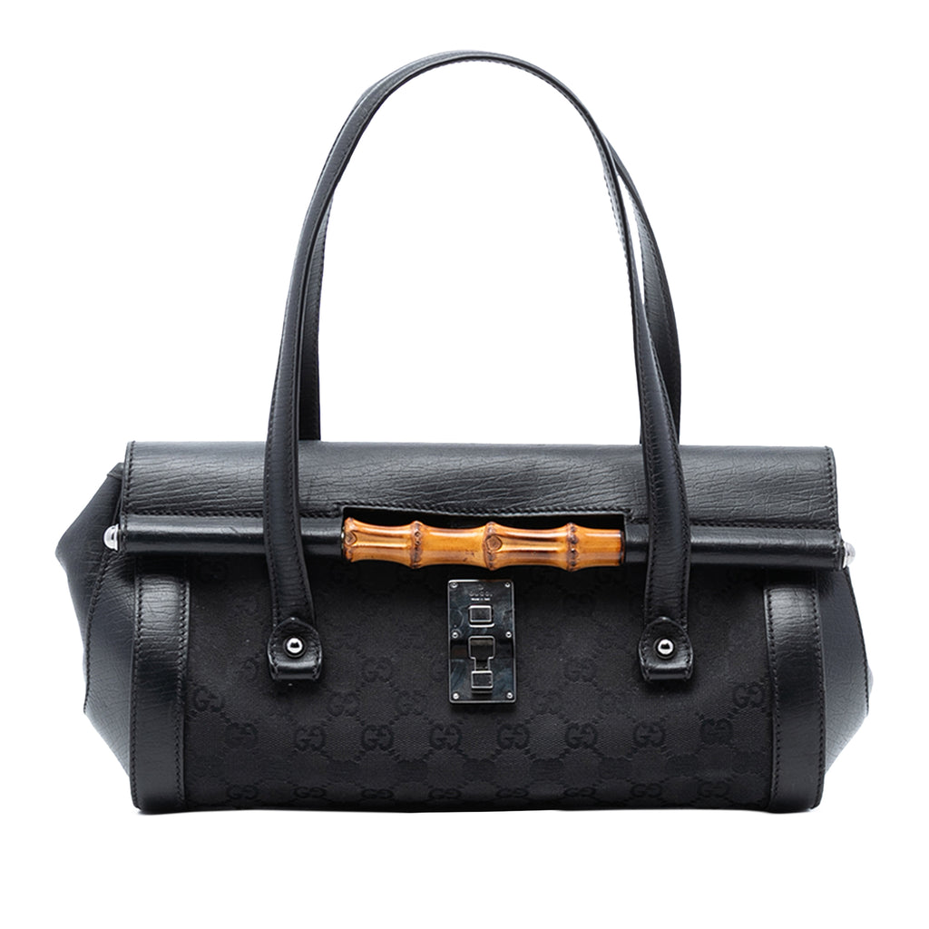 Gucci GG Canvas Bamboo Bullet Shoulder Bag