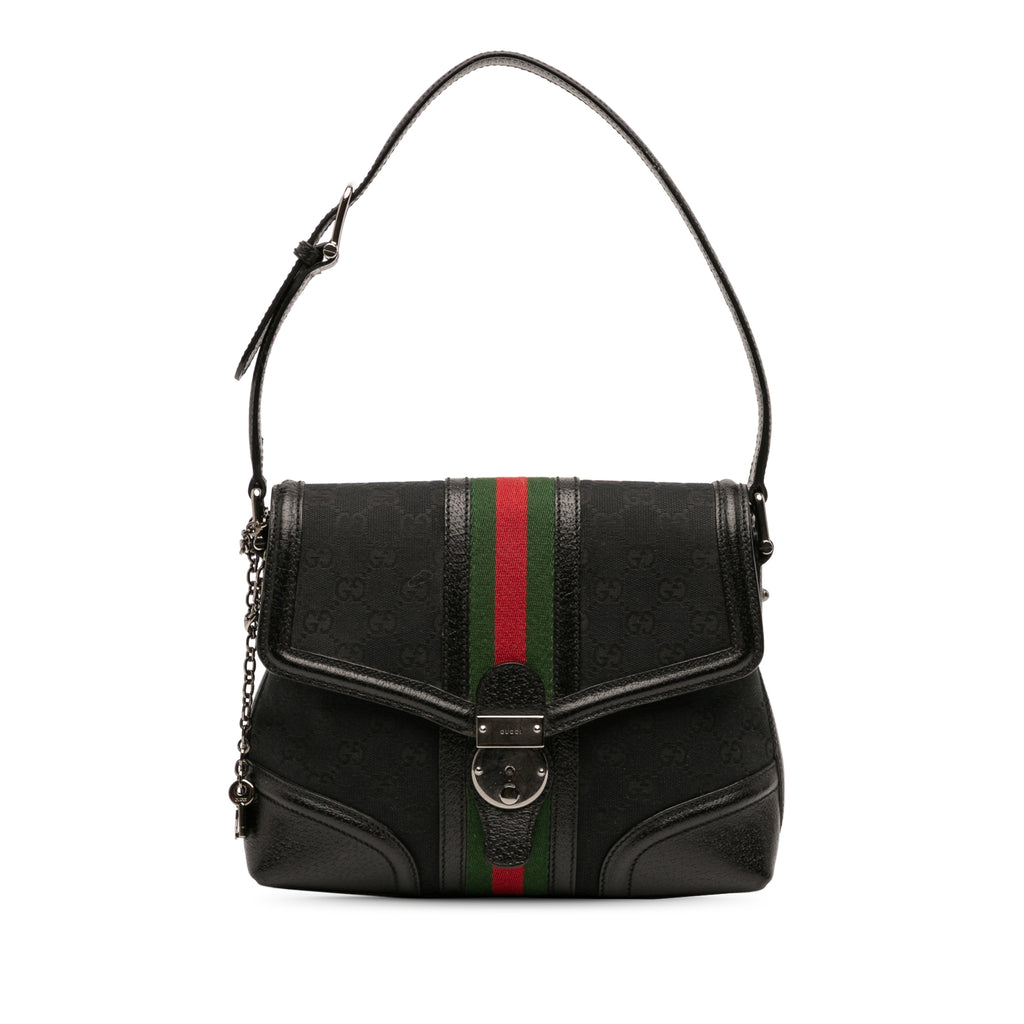 Gucci Small GG Canvas Web Treasure Shoulder Bag