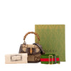 Gucci Mini Jumbo GG Canvas 1947 Bamboo Top Handle Bag