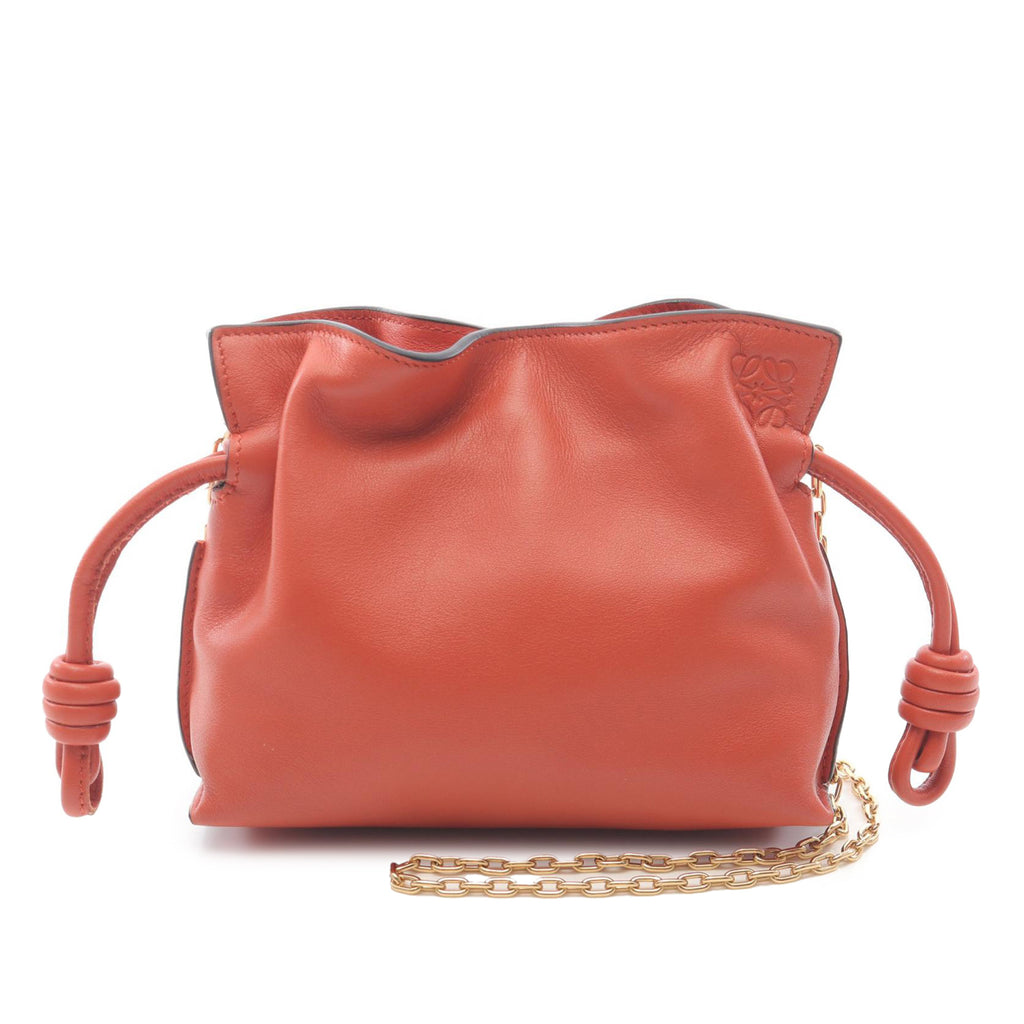 Loewe Nano Leather Flamenco Knot Chain Crossbody
