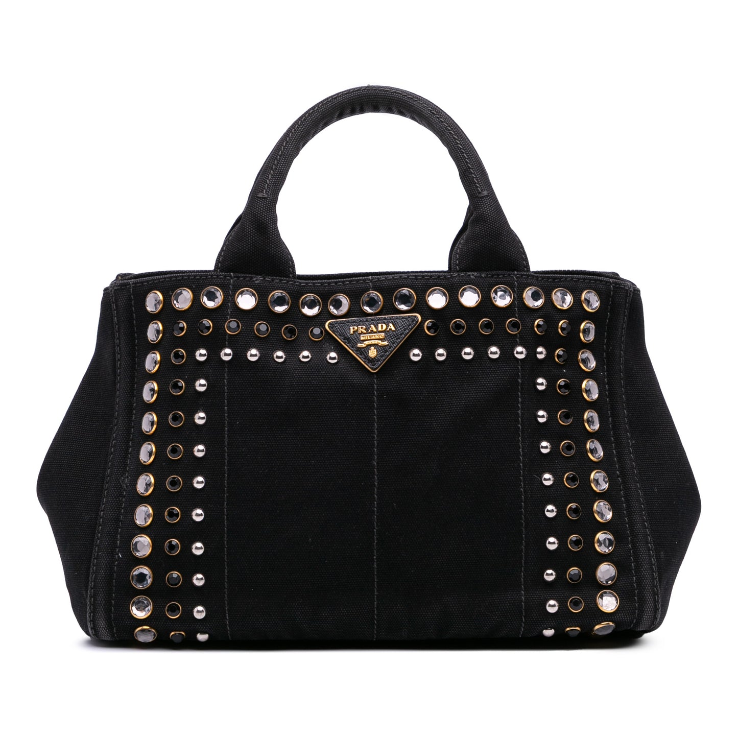 Prada Small Canvas Canapa Bijoux Satchel