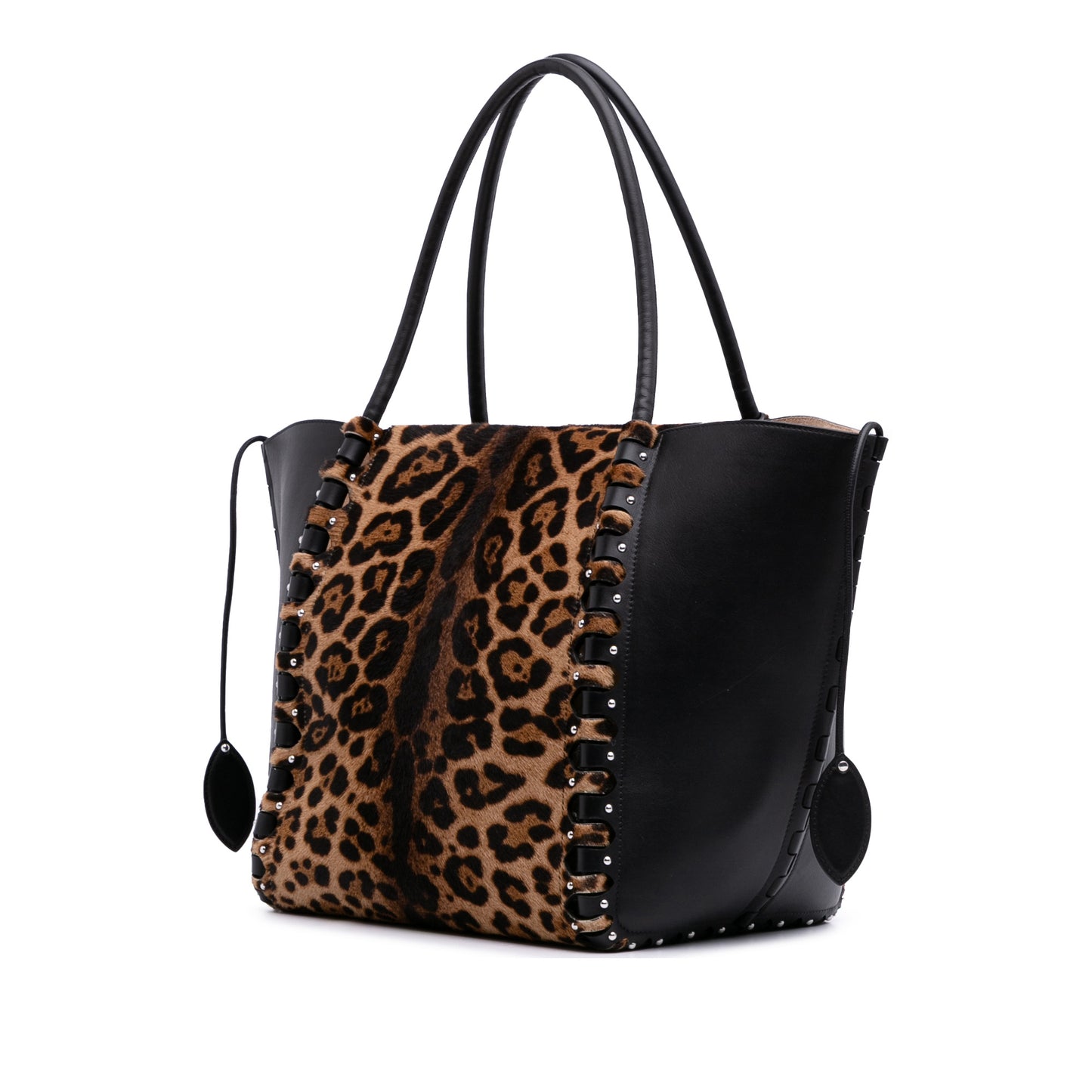 Alaia Leopard Le Hinge Tote Bag