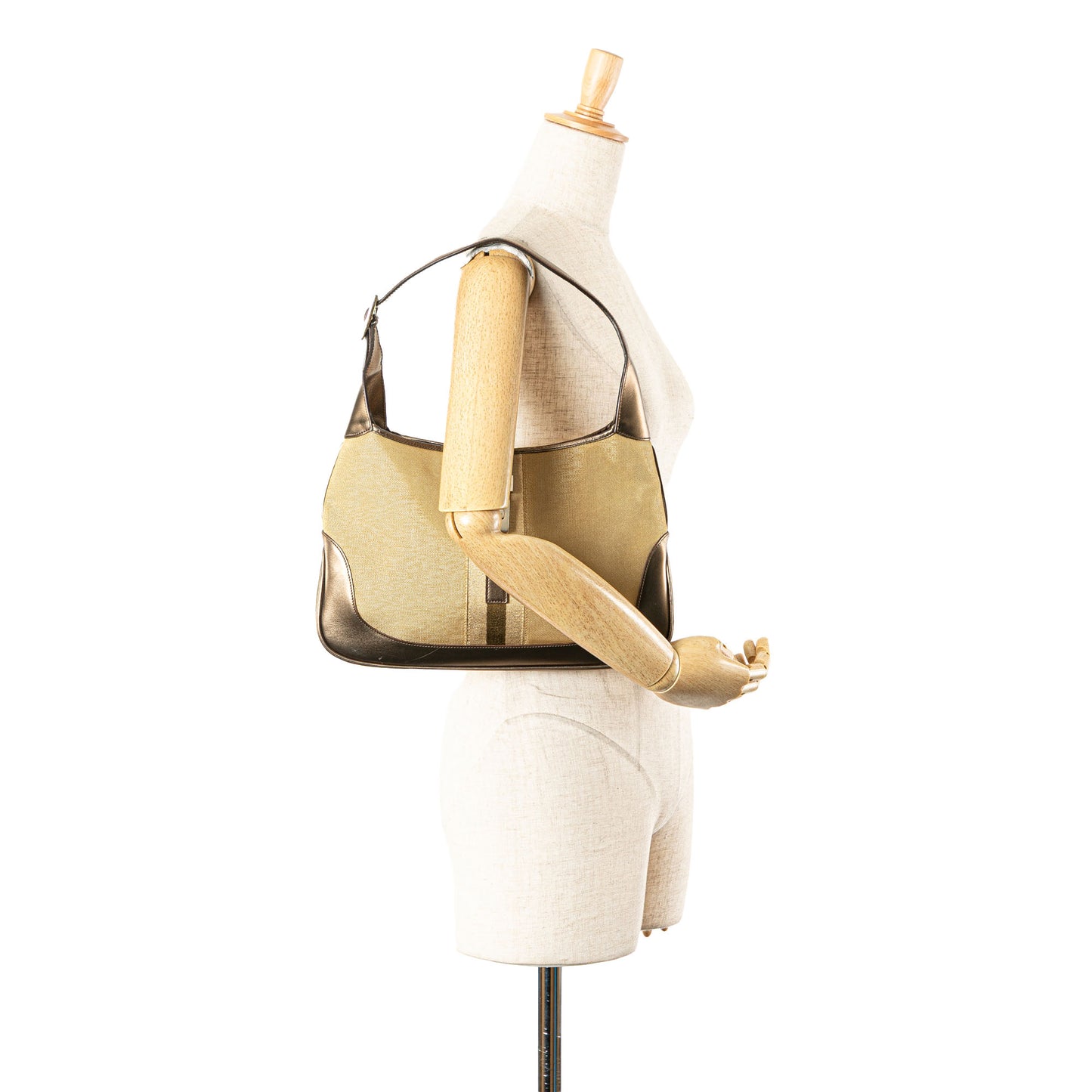 Gucci Canvas Web Jackie Shoulder Bag