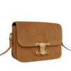Celine Teen Striped Suede Triomphe Crossbody