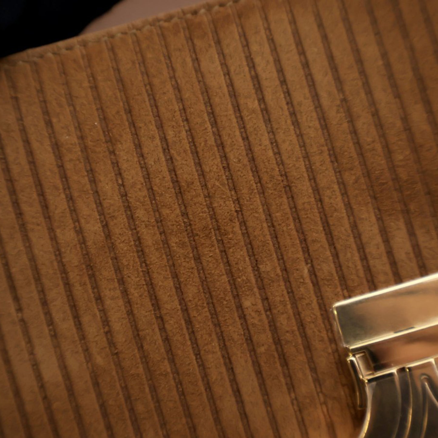 Celine Teen Striped Suede Triomphe Crossbody