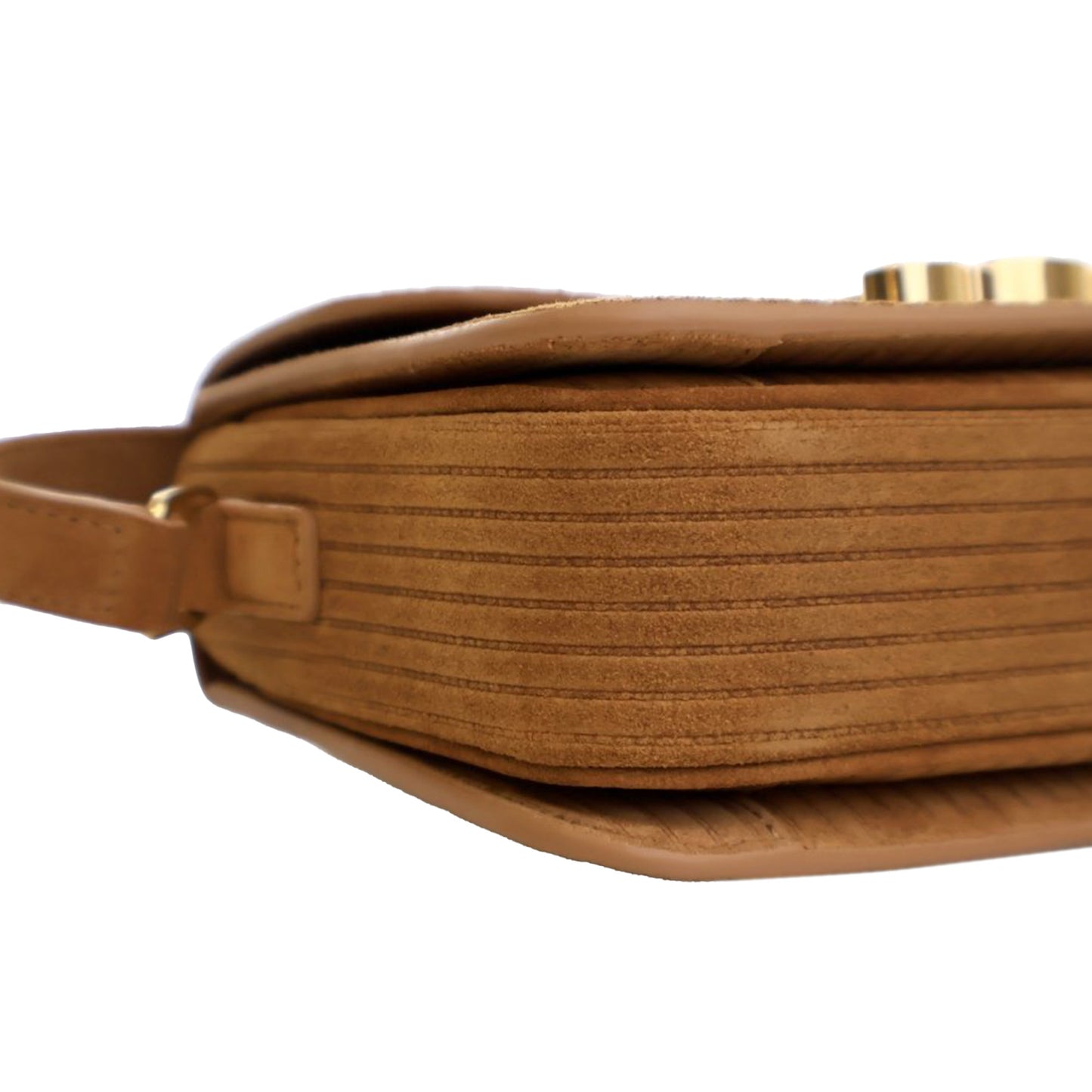 Celine Teen Striped Suede Triomphe Crossbody