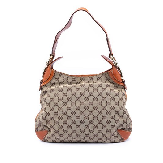 Gucci GG Canvas Horsebit Creole Hobo Bag