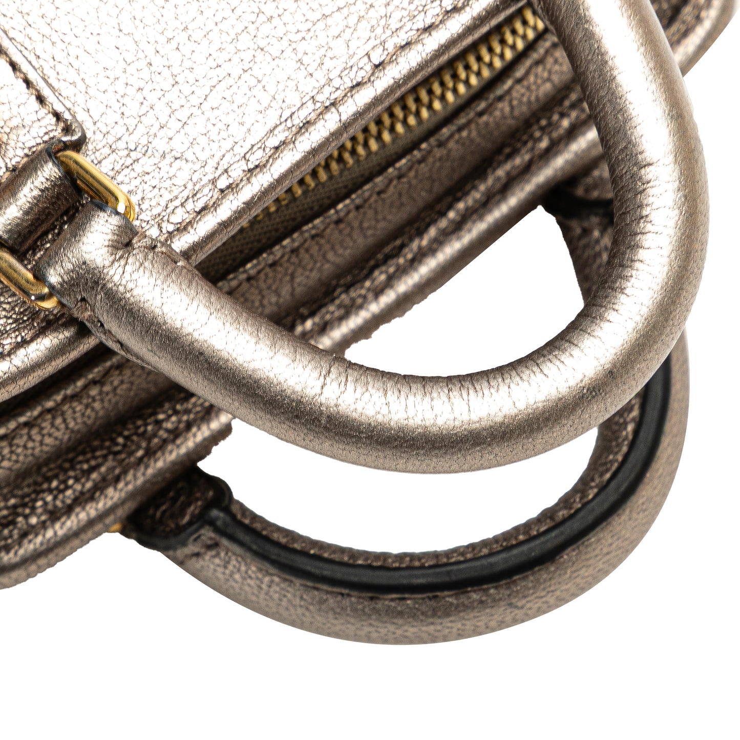 Loewe Micro Metallic Leather Amazona Satchel