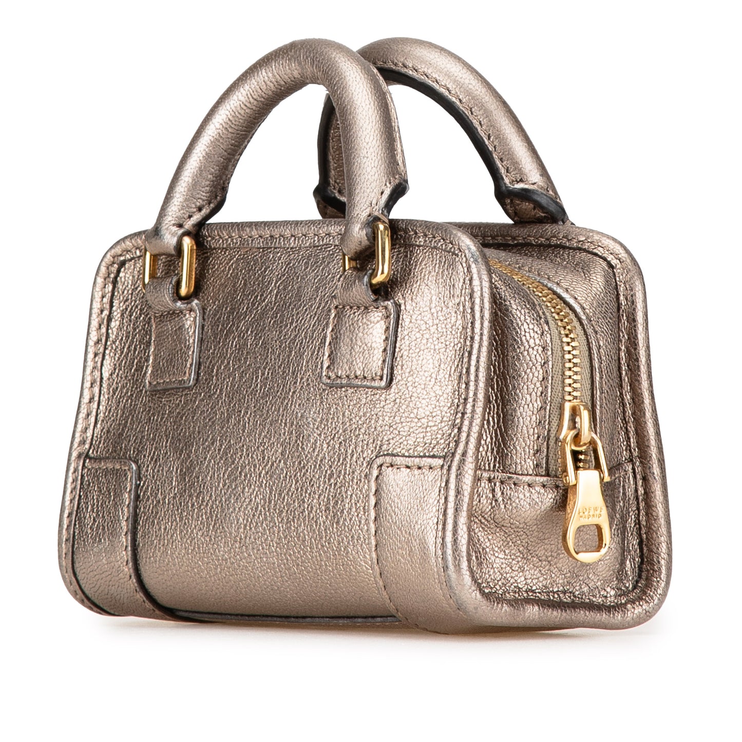 Loewe Micro Metallic Leather Amazona Satchel