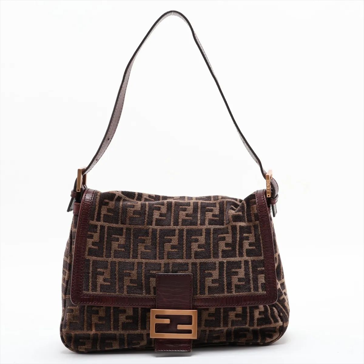 Fendi Zucca Mamma Baguette Shoulder Bag Brown