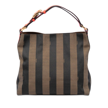 Fendi Canvas Pequin Shoulder Bag