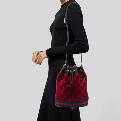 Gucci GG Velvet Web Bucket