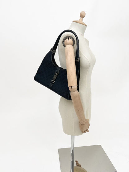 Gucci Canvas Jackie Bardot Shoulder Bag
