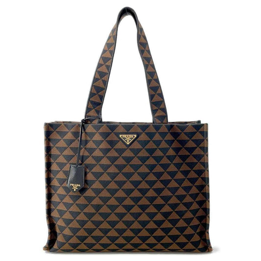 Prada Canvas Triangolo Symbole Shopping Tote