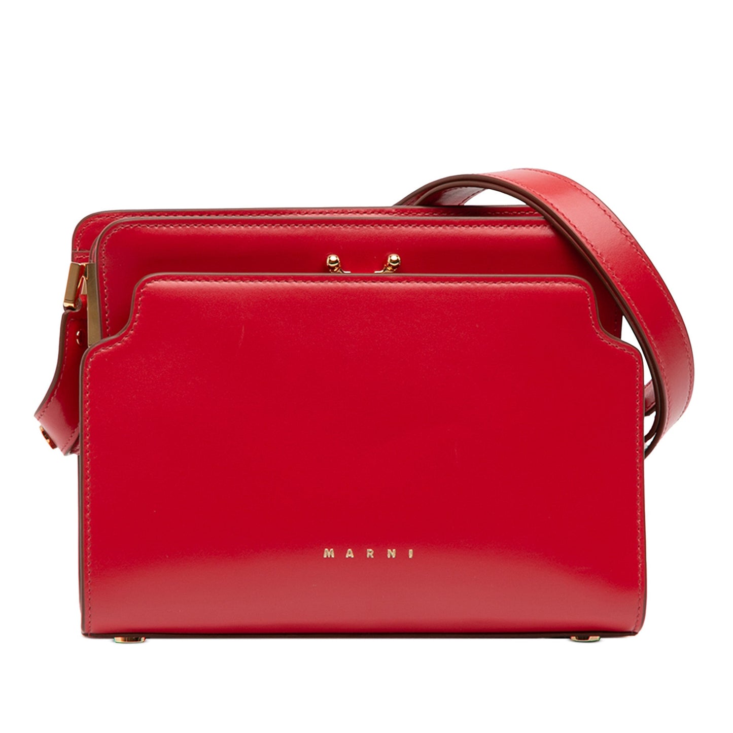 Marni Leather Trunk Reverse Crossbody