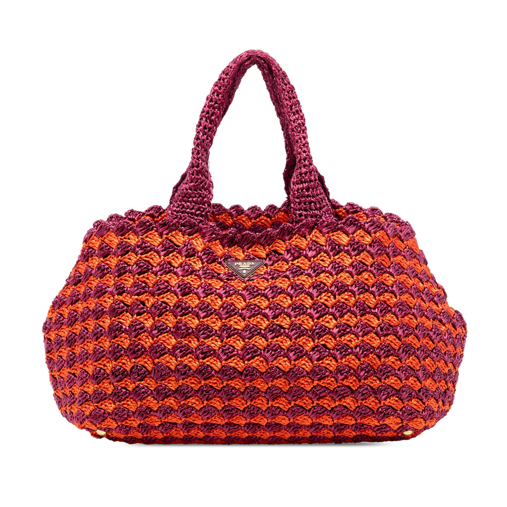 Prada Canapa Raffia Tote