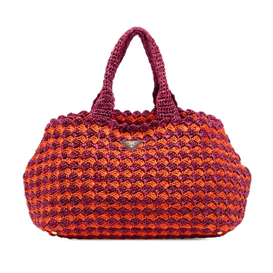 Prada Canapa Raffia Tote