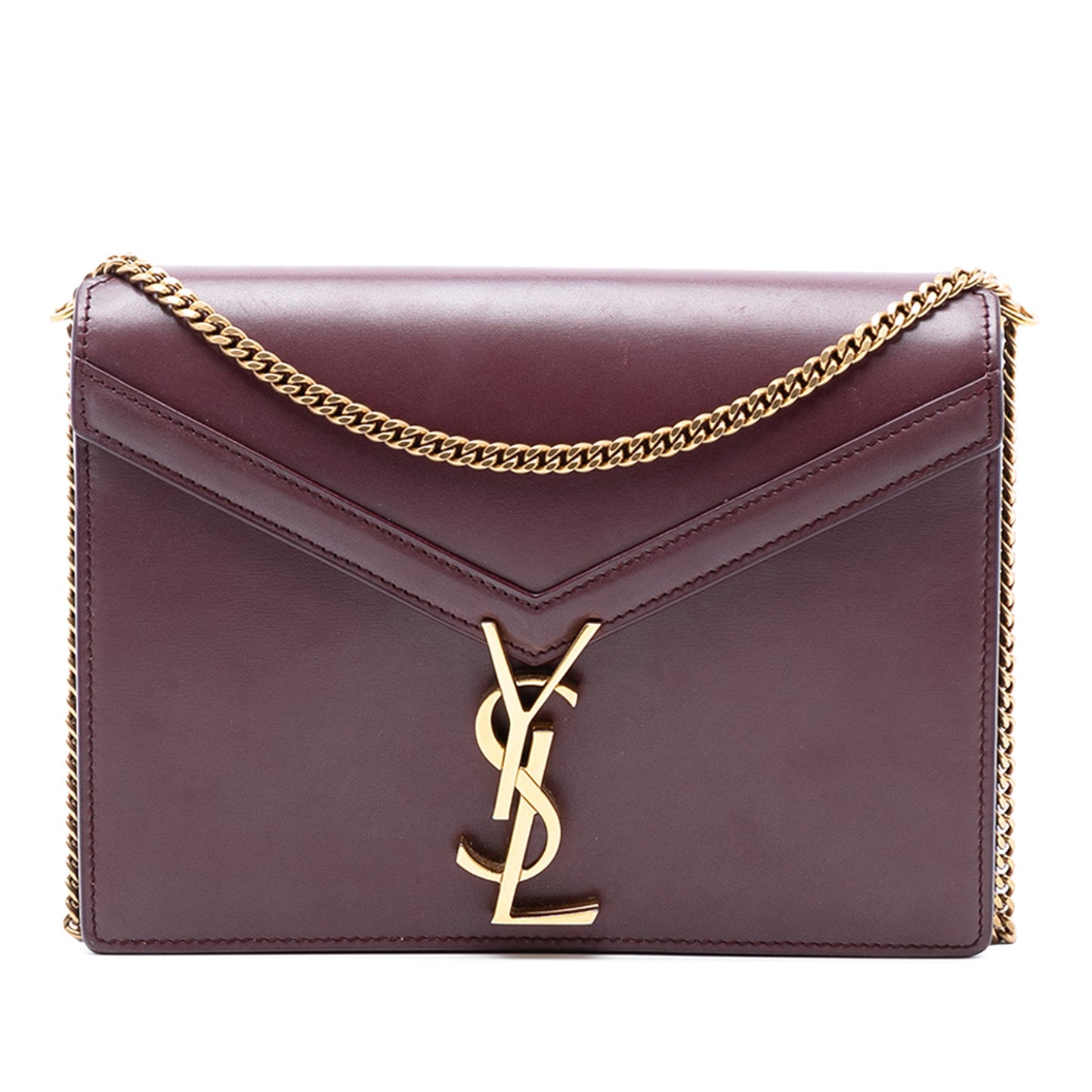 Saint Laurent Smooth Calfskin Monogram Cassandra Clasp Bag