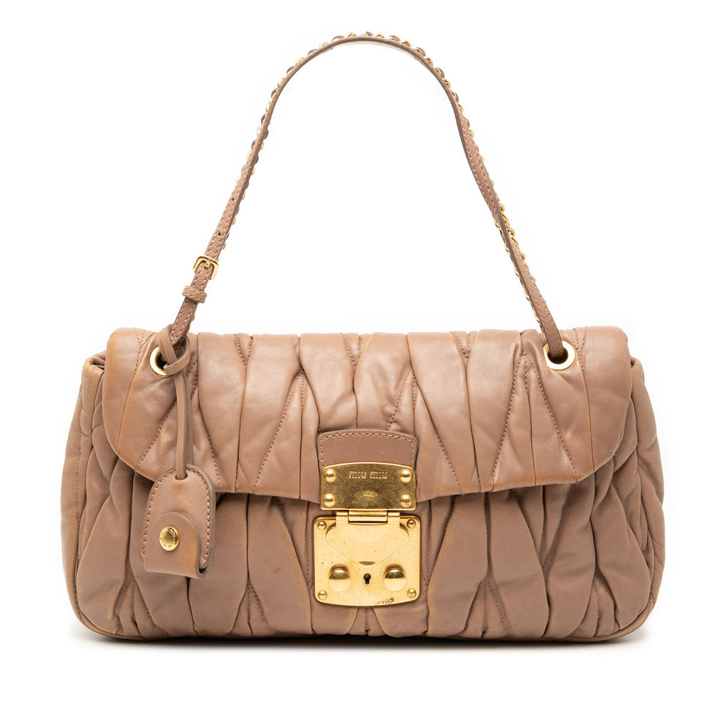 Miu Miu Matelasse Nappa Leather Chain Shoulder Bag