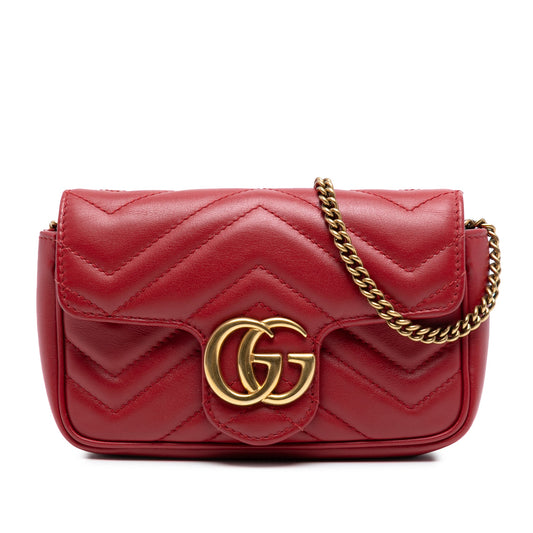 Gucci Mini GG Marmont Matelasse Leather Flap Crossbody