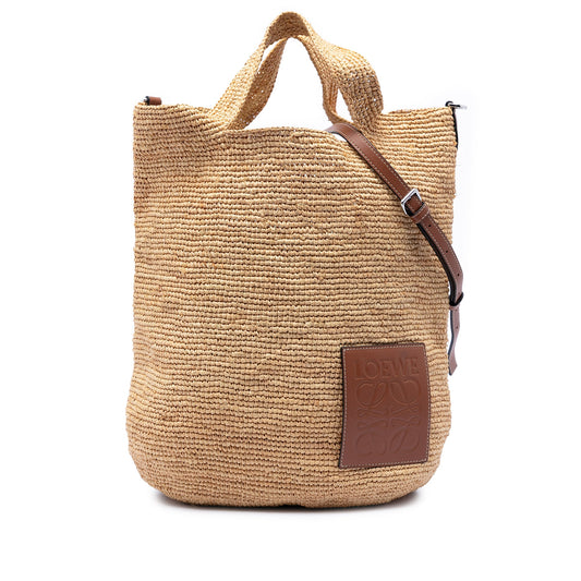 Bolso trenzado Slit de rafia Loewe