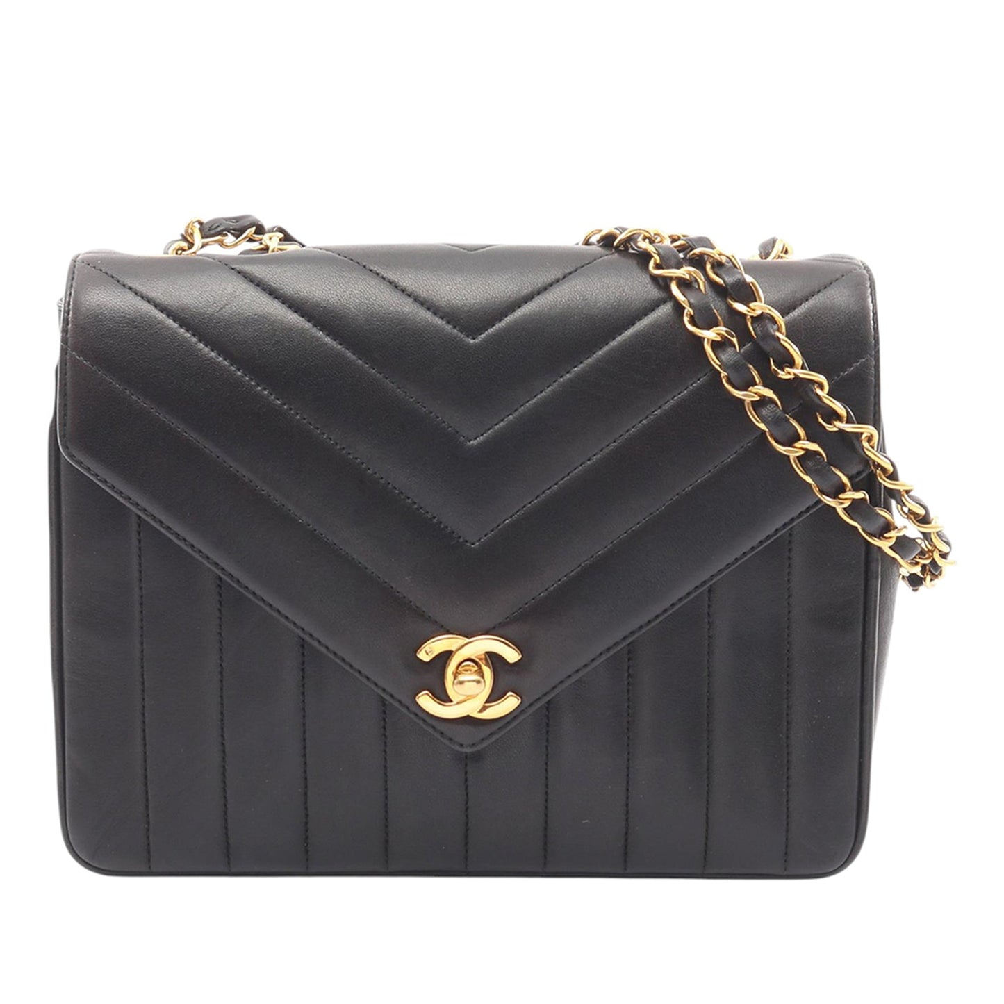Chanel Chevron Lambskin Envelope Flap