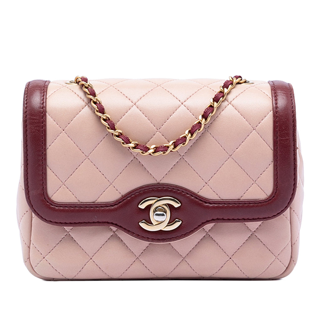 Chanel Mini Quilted Lambskin Two Tone Day Flap