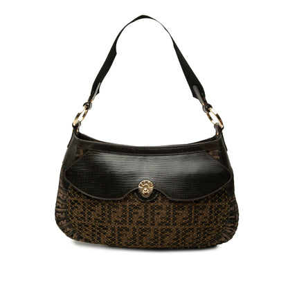 Fendi Zucca Canvas Mille Feuille Hobo