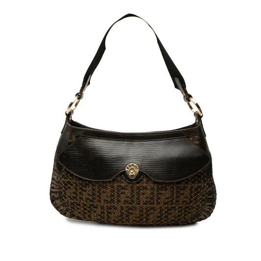 Fendi Zucca Canvas Mille Feuille Hobo