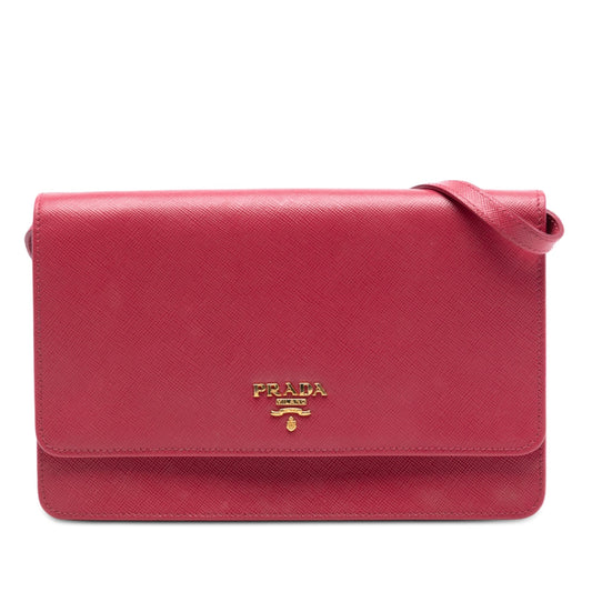 Prada Saffiano Wallet on Strap