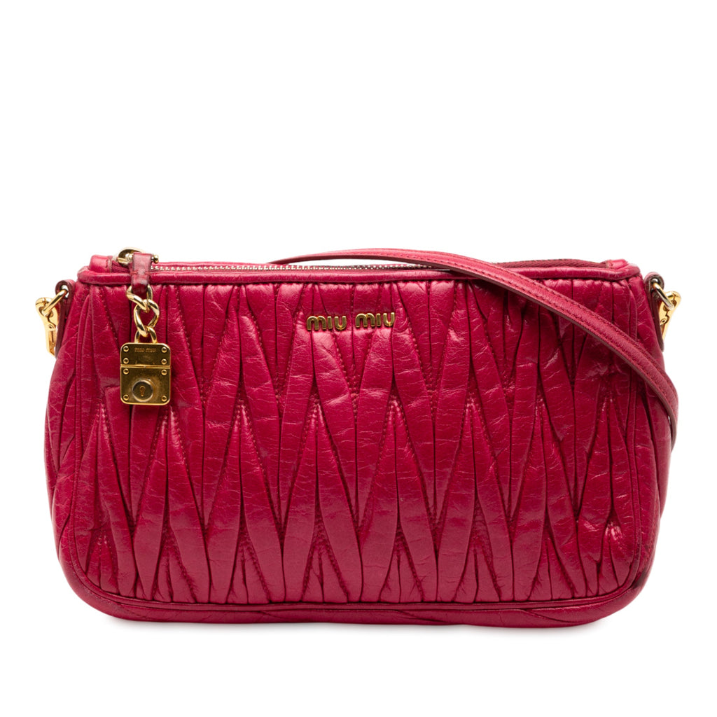 Miu Miu Matelasse Leather Shoulder Bag