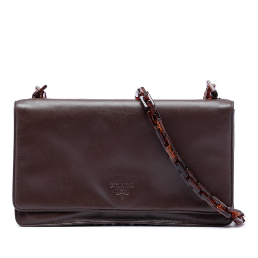 Prada Vitello City Resin Chain Crossbody