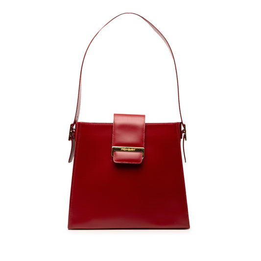 Yves Saint Laurent Embossed Leather Shoulder Bag