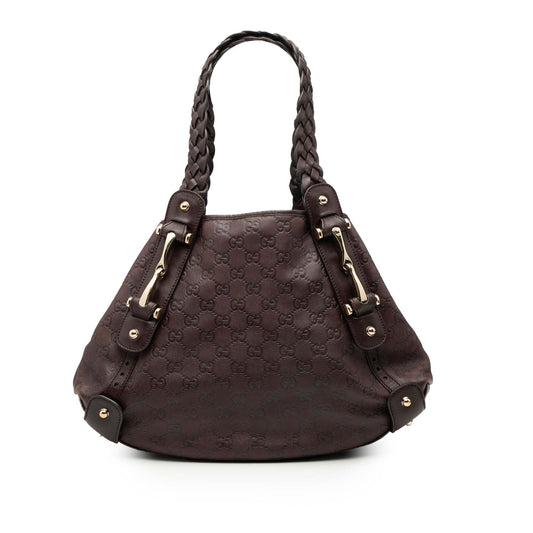 Gucci Guccissima Horsebit Pelham Shoulder Bag