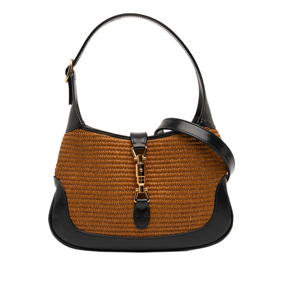 Gucci Small Bicolor Raffia Jackie 1961 Crossbody