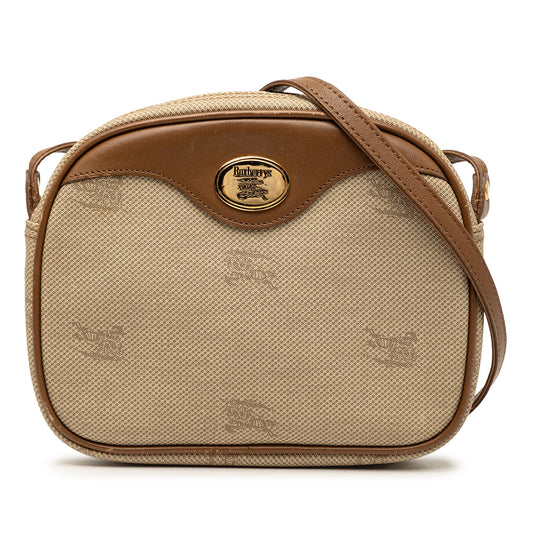 Burberry Coated Canvas Logo Crossbody