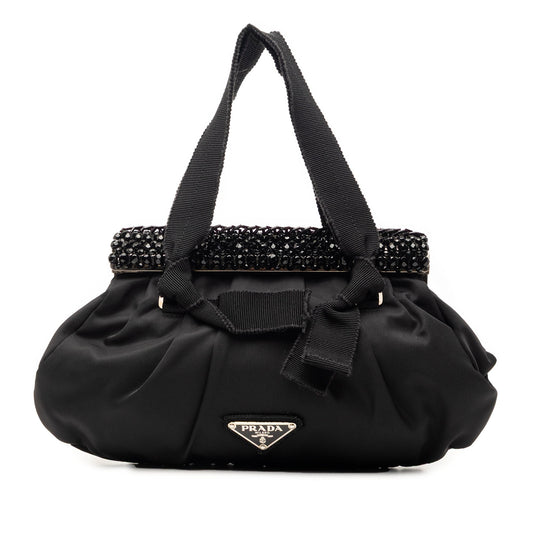 Prada Tessuto Beaded Handbag