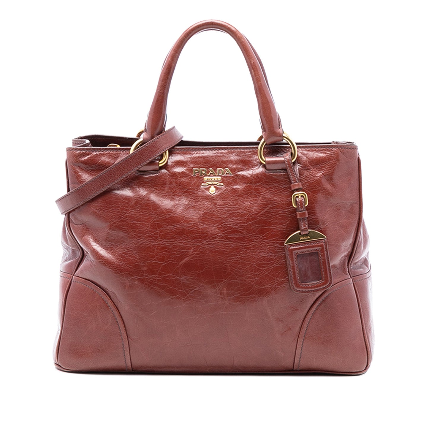 Prada Vitello Shine Open Convertible Tote