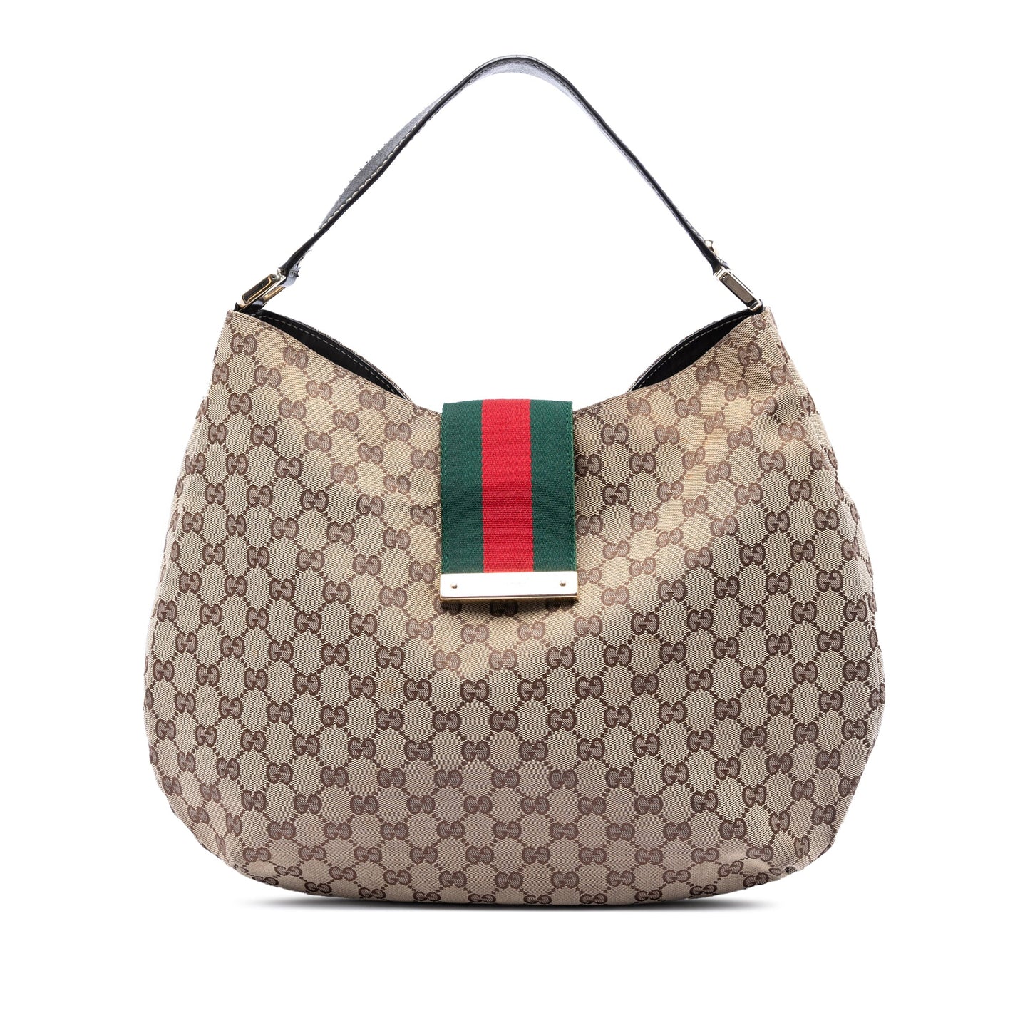 Gucci Large GG Canvas Web New Ladies Hobo