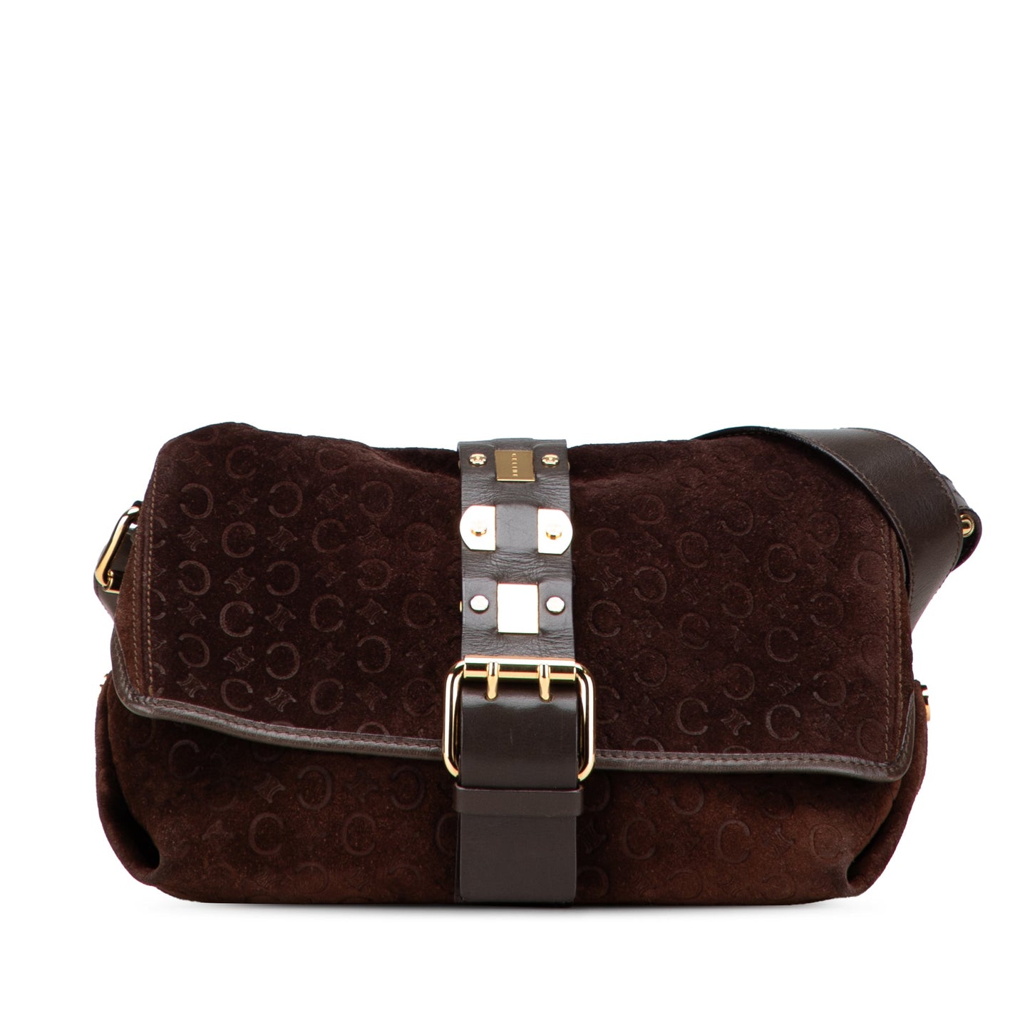 Celine C Macadam Suede Crossbody